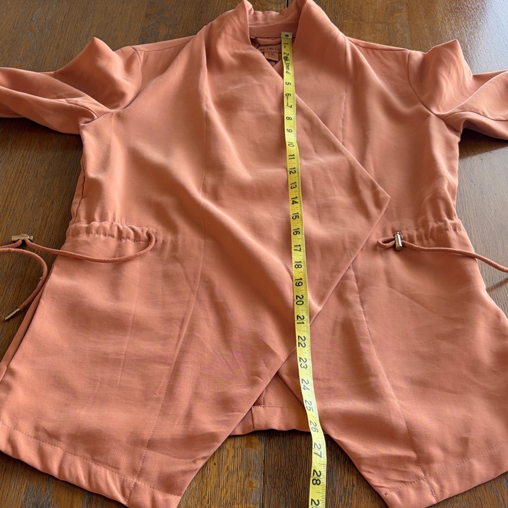 Amisu Women's Peach Blazer/Jacket Open Front Roll Tab Sleeves Size Small - Picture 9 of 13